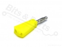 Banaanstekker/banaanplug stackable 4mm geel